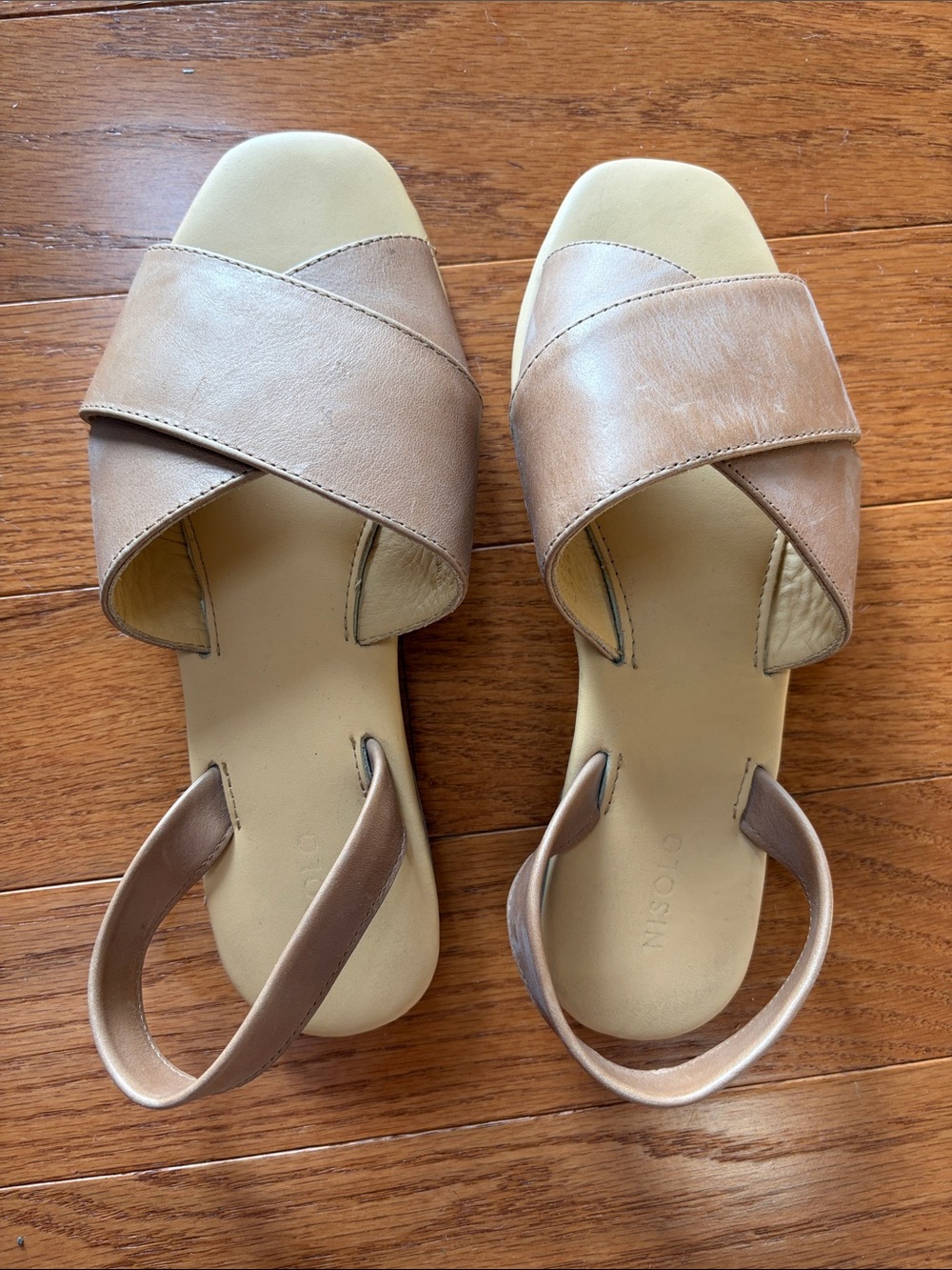 Nisolo All day cross strap sling back sandals size 8